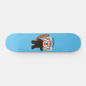 Skateboard Illustration de panda rouge mignon (Horz)
