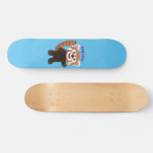 Skateboard Illustration de panda rouge mignon (Horz)