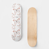 Skateboard Illustration de papillon en verre (Recto)