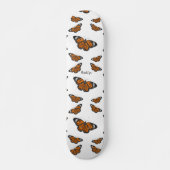 Skateboard Illustration de papillon monarque (Devant)