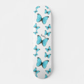Skateboard Illustration de papillons Morpho (Devant)