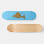 Skateboard Illustration de poisson Pleco  (Horz)