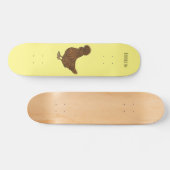 Skateboard Illustration de poulet à la polis chamois (Horz)