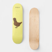 Skateboard Illustration de poulet à la polis chamois (Recto)