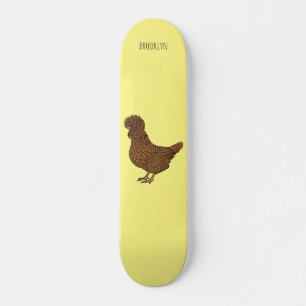 Skateboard Illustration de poulet à la polis chamois