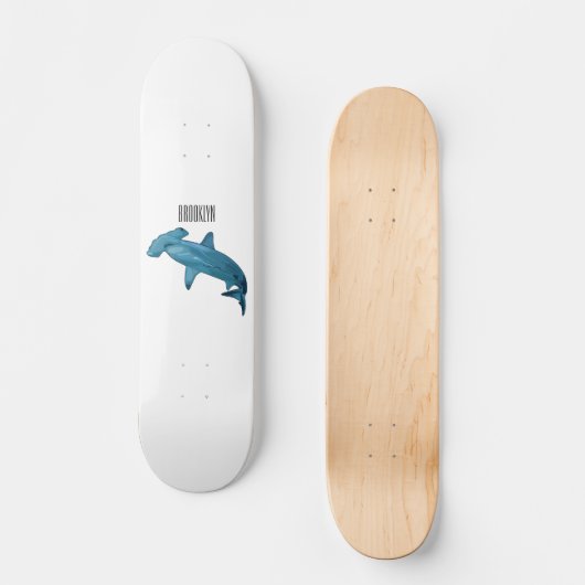 Skateboard Illustration de requin marteau (Recto)