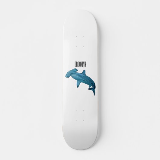 Skateboard Illustration de requin marteau (Devant)