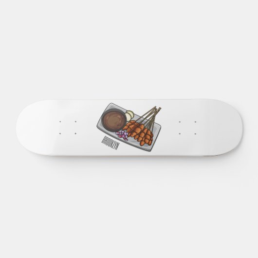Skateboard Illustration de Satay (Horz)