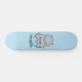 Skateboard Illustration de saut en hippo mignon (Horz)