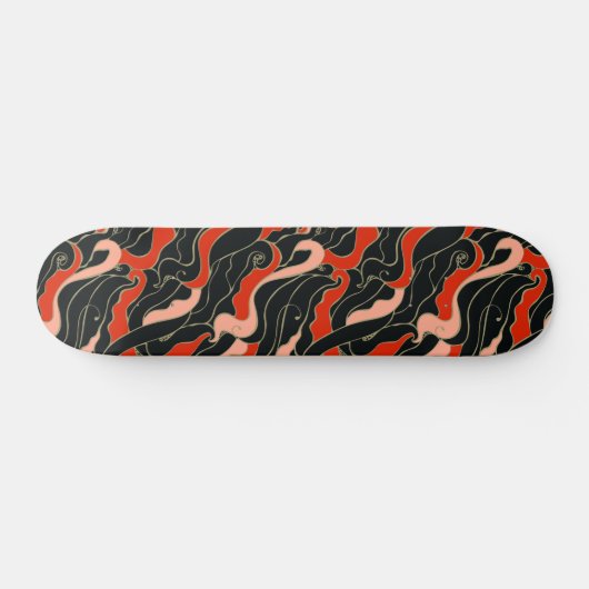 Skateboard Illustration de style japonais (Horz)