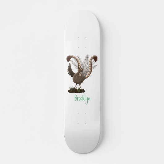 Skateboard Illustration de superbe et superbe lyrebird (Devant)