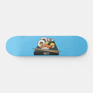 Skateboard Illustration de sushi