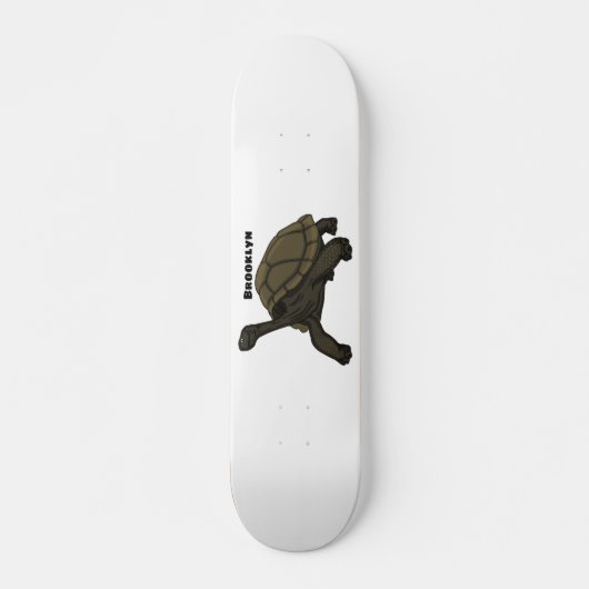 Skateboard Illustration de tortue terrestre des Galapagos (Devant)