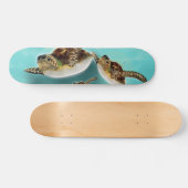 Skateboard Illustration de tortues marines (Horz)