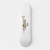 Skateboard Illustration de trompette (Devant)