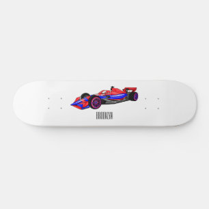 Skateboard Illustration de voiture de course professionnelle