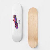 Skateboard Illustration de voiture de course professionnelle (Recto)