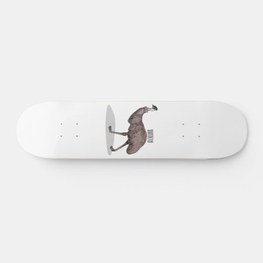 Skateboard Illustration d'Emu bird (Horz)
