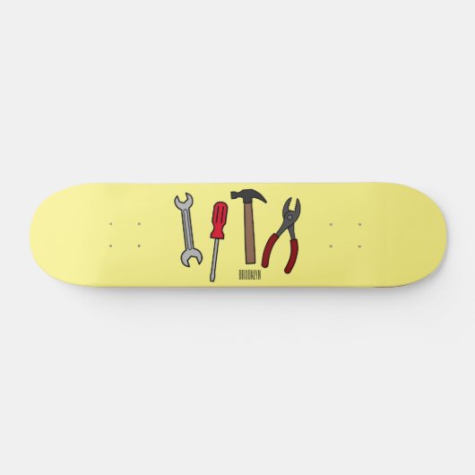 Skateboard Illustration des outils de menuiserie (Horz)