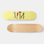 Skateboard Illustration des outils de menuiserie (Horz)