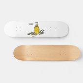 Skateboard Illustration d'huile d'olive (Horz)