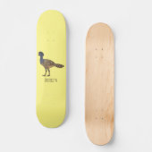 Skateboard Illustration d'oiseau de curassow (Recto)