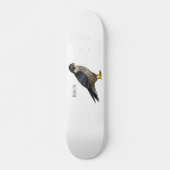 Skateboard Illustration d'oiseau de faucon pèlerin (Devant)