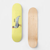 Skateboard Illustration d'oiseau faisan d'argent (Recto)