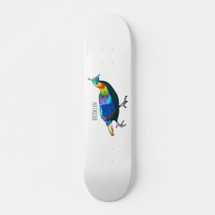 Skateboard Illustration d'oiseau monal himalayen