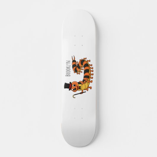 Skateboard Illustration drôle de dessin animé centipede (Devant)