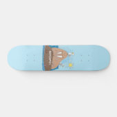 Skateboard Illustration drôle de morse joyeux (Horz)