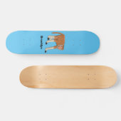 Skateboard Illustration drôle de singe proboscis (Horz)