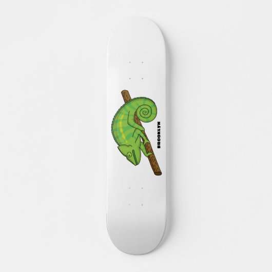 Skateboard Illustration du caméléon de la parson (Devant)