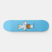 Skateboard Illustration du chef mignon lion (Horz)