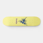 Skateboard Illustration du dragon bleu des limaces de mer (Horz)