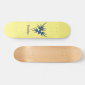Skateboard Illustration du dragon bleu des limaces de mer (Horz)
