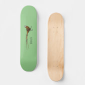 Skateboard Illustration du faisan de Reeves (Recto)