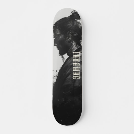 Skateboard Illustration du guerrier samouraï (Devant)