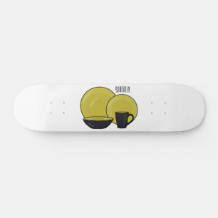 Skateboard Illustration du jeu de produits de table