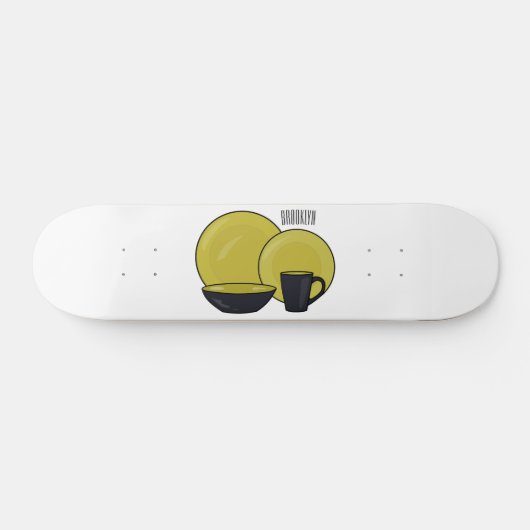 Skateboard Illustration du jeu de produits de table (Horz)