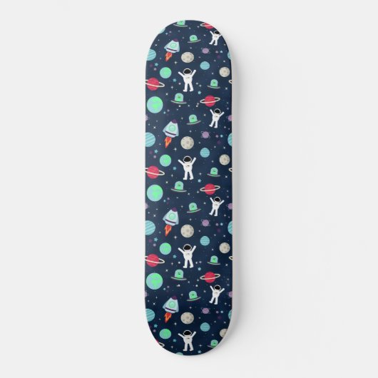Skateboard Illustration du Motif spatial (Recto)