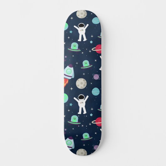 Skateboard Illustration du Motif spatial (Recto)