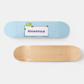 Skateboard Illustration du panneau de grenouille verte mignon (Horz)