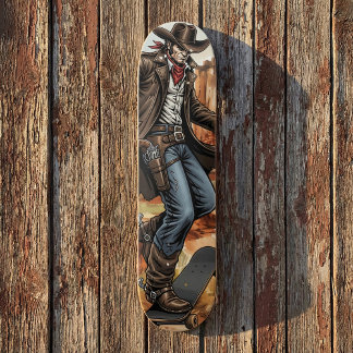 Skateboard Illustration du patinage de cowboy