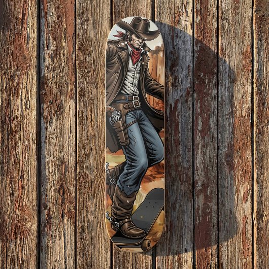 Skateboard Illustration du patinage de cowboy