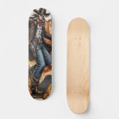 Skateboard Illustration du patinage de cowboy (Recto)
