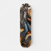 Skateboard Illustration du patinage de cowboy (Devant)