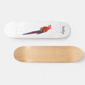 Skateboard Illustration du perroquet de macaw Scarlet (Horz)