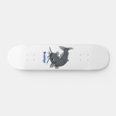 Skateboard Illustration du poisson-chat mignon (Horz)