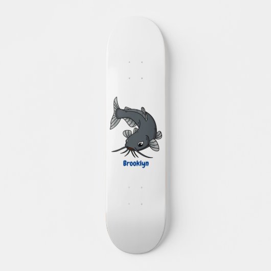 Skateboard Illustration du poisson-chat mignon (Devant)